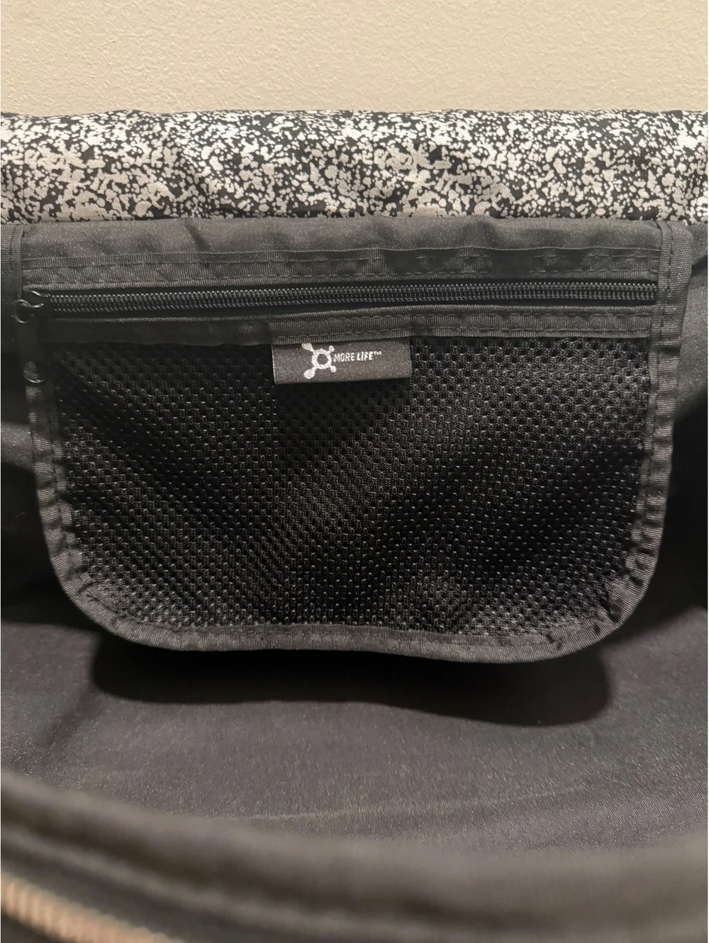 Limited Edition OrangeTheory Black Canvas Duffle Bag with White Splatter Design